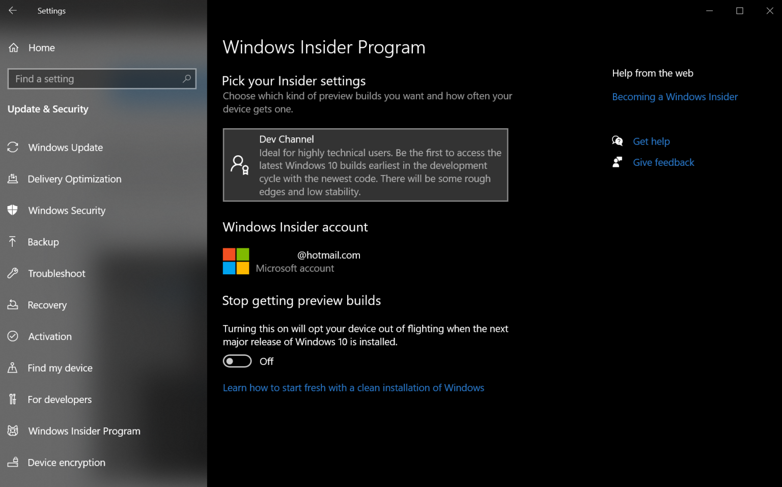 New Insider Channels, Now Showing In Settings TechNine